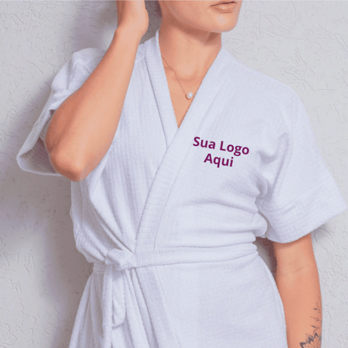 Roupão atoalhado bordado personalizado
