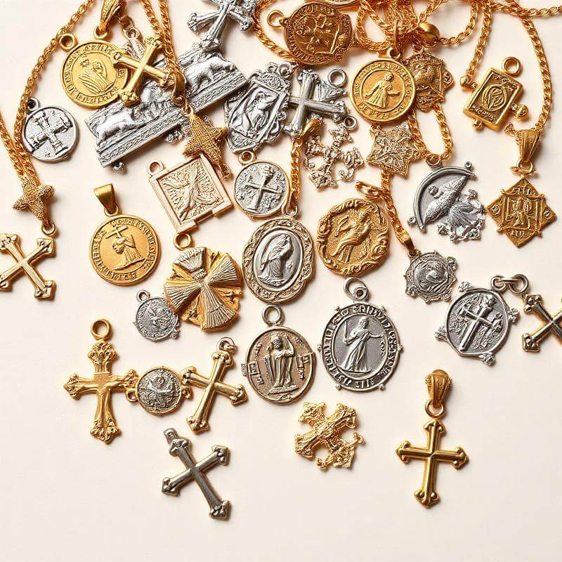 Medalhas e pingentes religiosos no atacado