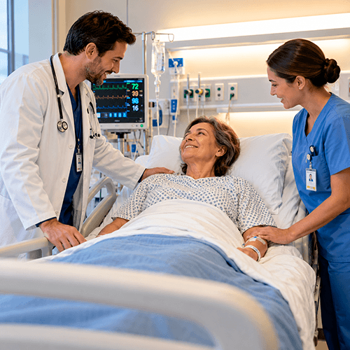 Equipe médica em hospital
