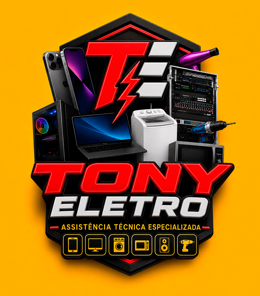 Selo Tony Eletro — assistência técnica especializada em celulares, TVs, eletrodomésticos, micro-ondas, som e ferramentas
